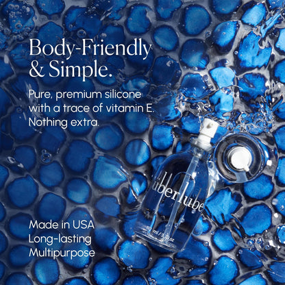 Uberlube Silicone Base Lube - Unscented Silicone Lubricant Personal Lubrication : Latex Safe Privacy Sex Lube Liquid for Couples Women & Men - Flavorless, Vaginal & Anal - 112ml